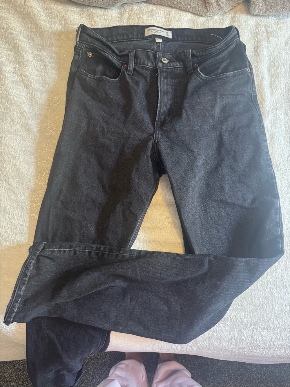 Abercrombie & Fitch Black Straight-Leg Women’s Jeans